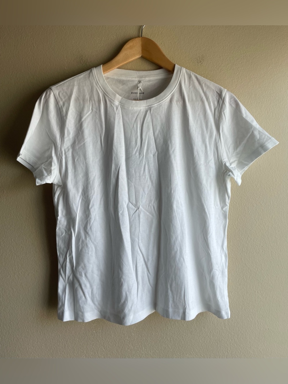 New Everlane Women Short Sleeve Crew T-Shirt in White Size Small